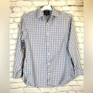 Bonobos Purple & Blue Plaid Button Down Long Sleeve Shirt Dress Shirt size 16.5